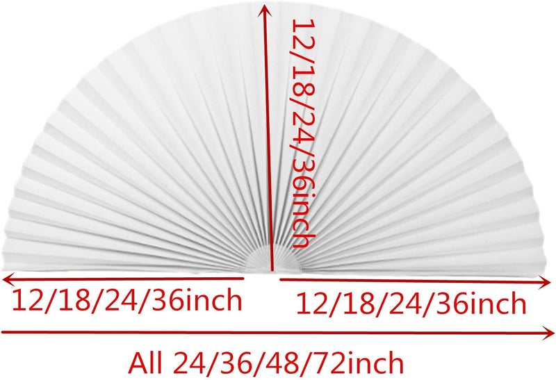 Garayma Arch Window Pleated Blinds Half Circle Window Shades Cordless Non-Woven Self Adhesive Shades Half Moon Round Window Cover Easy to Cut & Install - Image 3